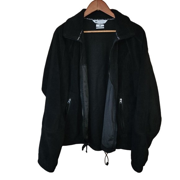 Columbia Black Full Zip Fleece Jacket Mens size XL - Picture 1 of 3